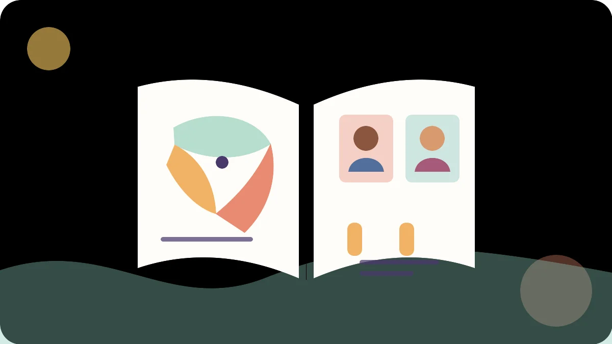 Open book with a map, portrait cards, headphones, and observation notes for a Hispanic Heritage Month learning project
